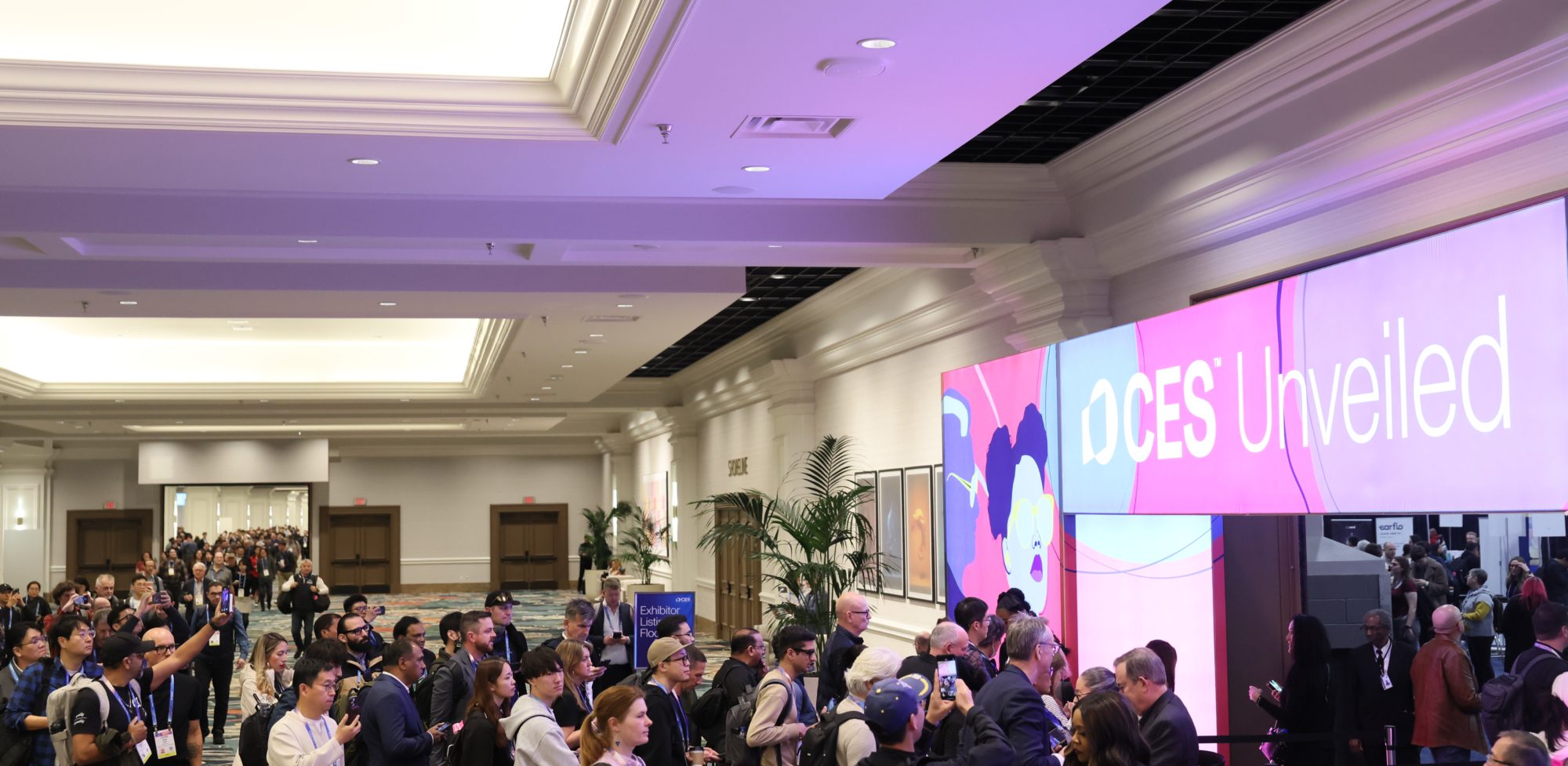 People waiting to enter CES 2026